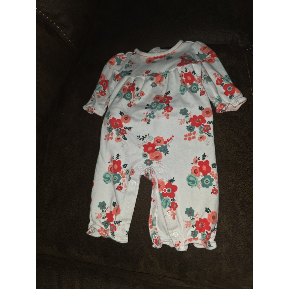 Gymboree layette line forest sprouts floral one piece sleeper size 3 6 months